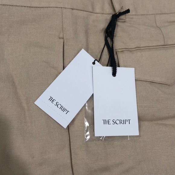 The Script Sophie Pleated Wide Leg Pants In Nude - Picture 4 of 5